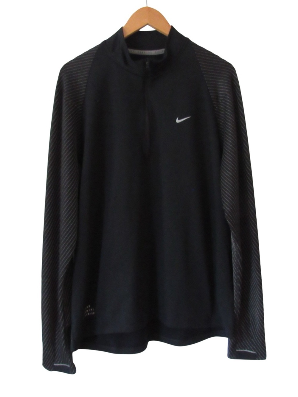 Nike Running Division Mens Dri Fit Running Top XL Black Sweat Wicking Athletic